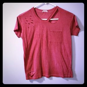 Distressed t-shirt